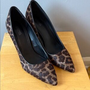 Michael Kors Brown Leopard Print Heels